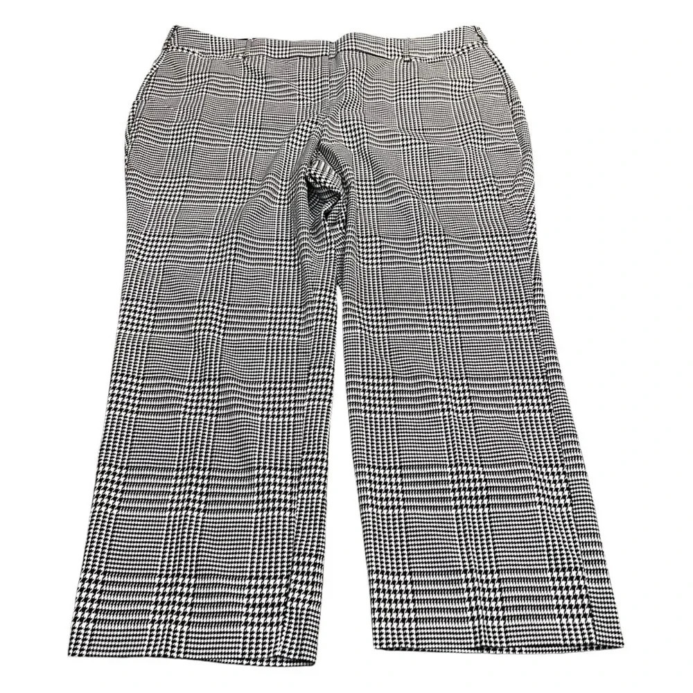 Lane Bryant Houndstooth Straight Leg Dress Pants Women's Size 26 NWT